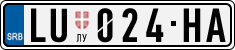 License plate of Serbia, Cars