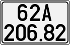 License plate of Vietnam, Cars