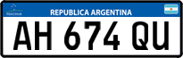 License plate of Argentina, Cars (Mercosur, AB 123 CD)