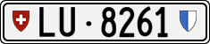 License plate of Switzerland, Cars