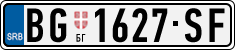 License plate of Serbia, Cars