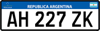 License plate of Argentina, Cars (Mercosur, AB 123 CD)
