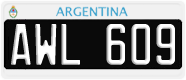 License plate of Argentina, Cars (1995, ABC 123)