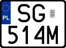 License plates of Poland, Special vehicles and motorcycles