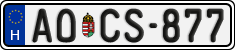 license plates of Hungary, Regular plates (2022)