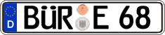 German license plate, Regular plates