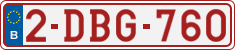 License plate of Belgium, Regular plates (2010)
