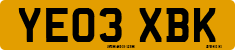 License plate of the United Kingdom, 2001 year system