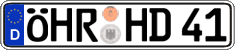 German license plate, Regular plates