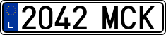 License plates of Spain, Ordinary (2000)
