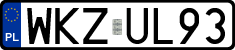 License plates of Poland, Regular car plates