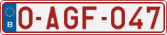 License plate of Belgium, Regular plates (2010)