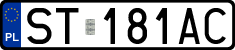 License plates of Poland, Regular car plates