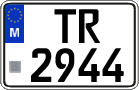License plate of Malta, Trailers (TR 123(4))