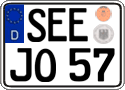 German license plate, Regular plates