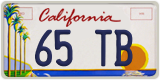 California, Vanity Plates