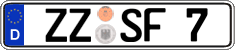 German license plate, Regular plates