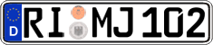 German license plate, Regular plates