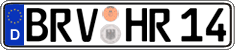 German license plate, Regular plates