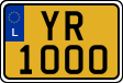 License plate of Luxembourg, 2003 year system