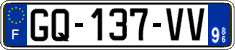 French license plate, SIV (ordinary)