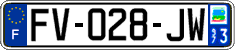 French license plate, SIV (ordinary)