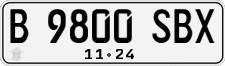 License plate of Indonesia, Regular plates