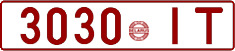 License plate Belarus, Cars (1992)