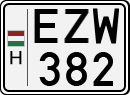 license plates of Hungary, Cars (1990)