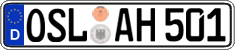German license plate, Regular plates