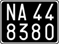 License plate of Italy, Cars (1927 year series)