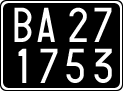 License plate of Italy, Cars (1927 year series)