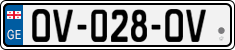License plate of Georgia, Cars (2014)