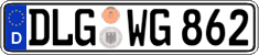 German license plate, Regular plates