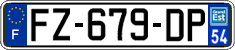 French license plate, SIV (ordinary)
