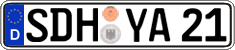 German license plate, Regular plates