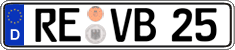 German license plate, Regular plates