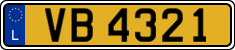 License plate of Luxembourg, 2003 year system