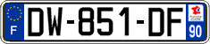 French license plate, SIV (ordinary)