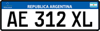 License plate of Argentina, Cars (Mercosur, AB 123 CD)