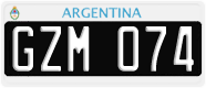 License plate of Argentina, Cars (1995, ABC 123)