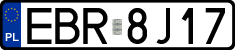 License plates of Poland, Regular car plates