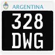 License plate of Argentina, Motorcycles (1995, 123 ABC)