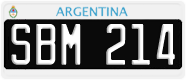 License plate of Argentina, Cars (1995, ABC 123)