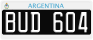 License plate of Argentina, Cars (1995, ABC 123)