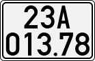 License plate of Vietnam, Cars