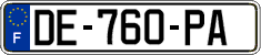 French license plate, SIV (ordinary)