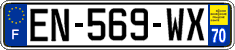 French license plate, SIV (ordinary)