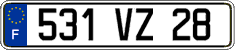 French license plate, FNI