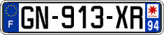 French license plate, SIV (ordinary)
